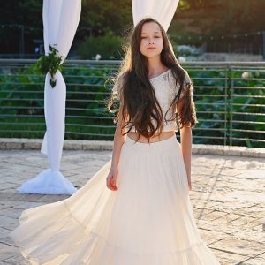 סט לבת מצווה אביגיל צבע שמנת